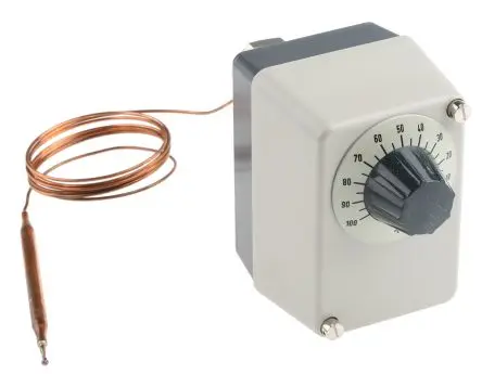 Produktfoto 1 von Jumo Kapillargefäß Thermostat/100 °C, 230 V ac 1 Schließer/1 Öffner SMD