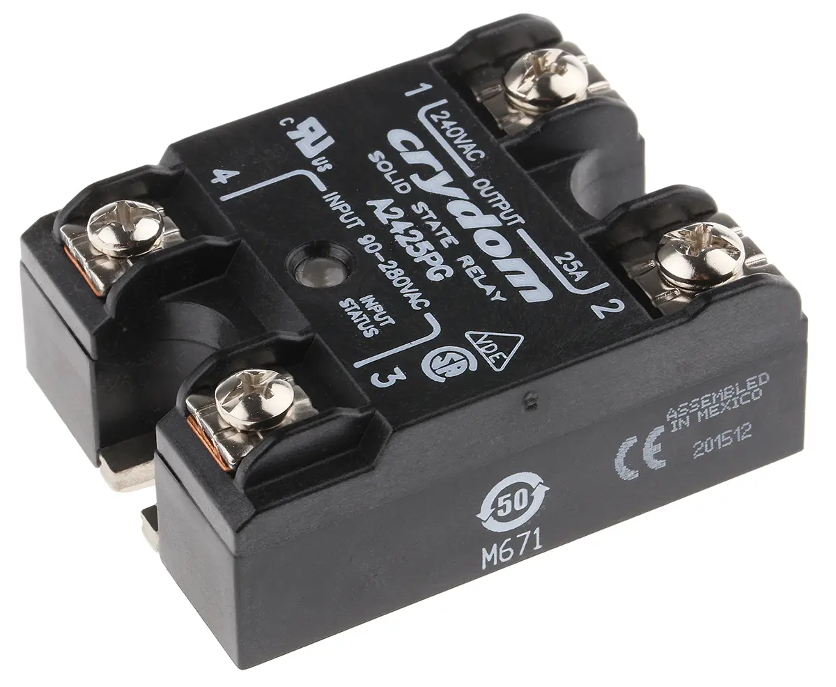 Produktfoto 1 von Sensata / Crydom 1 Panel Halbleiterausgang 280 V eff. 280V / 25 A