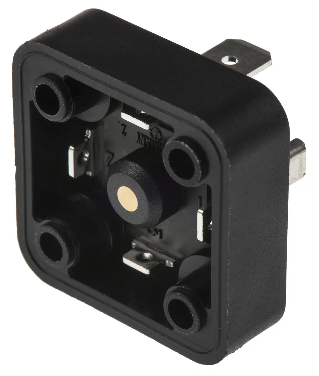 Hirschmann GSA  Ventilsteckverbinder DIN 43650 A Stecker 3P+E / 400 V ac/dc Schraubmontage, Schwarz