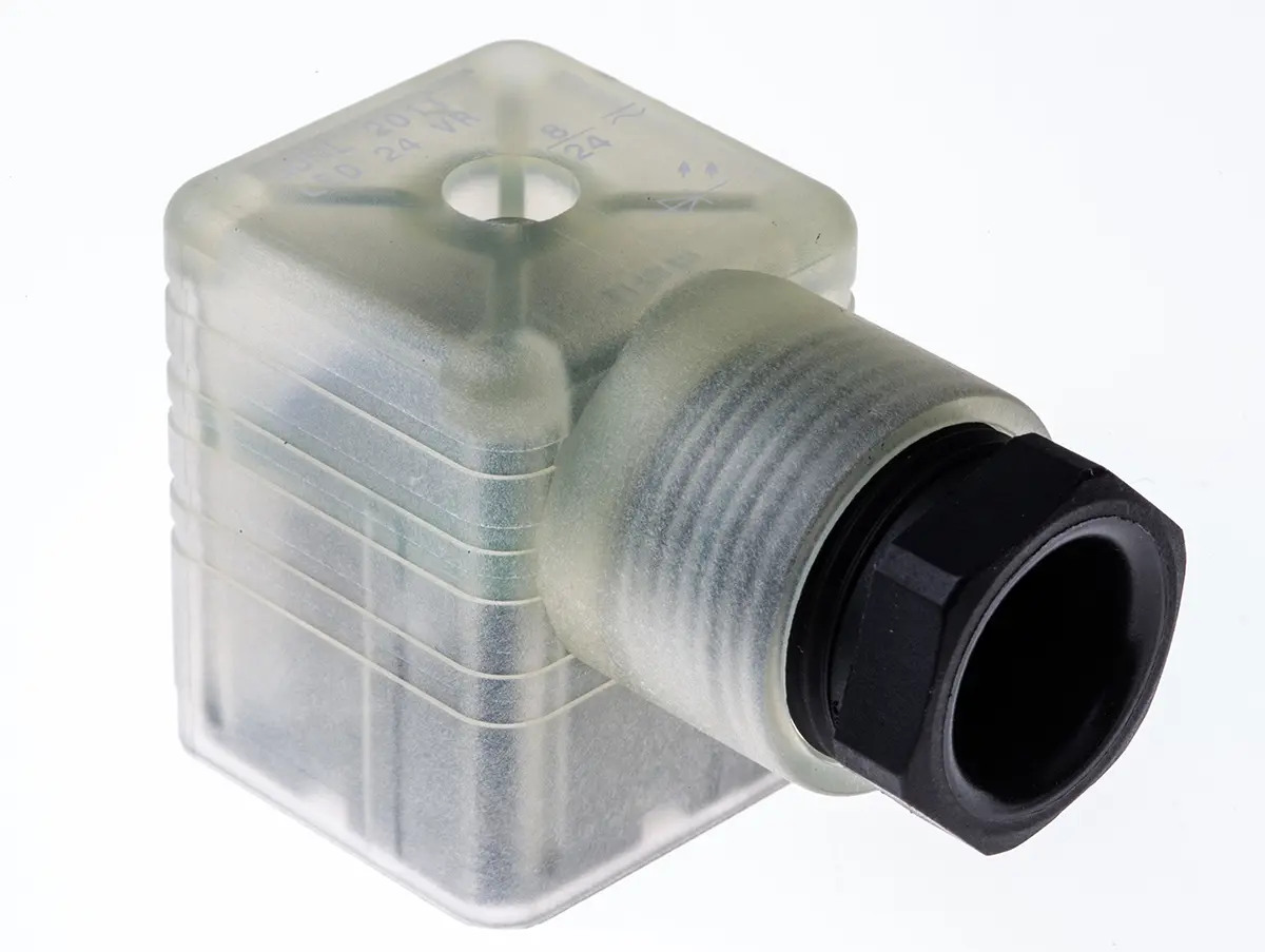 Hirschmann GDML  Ventilsteckverbinder DIN 43650 A Buchse 2P+E / 24 V ac/dc mit Lampe, PG11 Schraubmontage, Schwarz