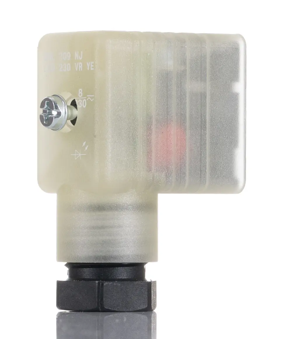 Produktfoto 1 von Hirschmann GML DIN 43650 Ventilsteckverbinder DIN 43650 B 2+E / 250V ac/dc Kontrollleuchte, PG9 Zentrale Schraube,