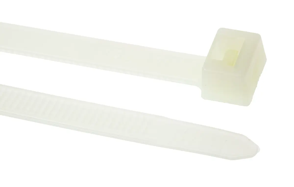 Produktfoto 1 von HellermannTyton T150R HS Nylon 6.6 Kabelbinder Innen gezackt Natur 7.6 mm x 365 mm