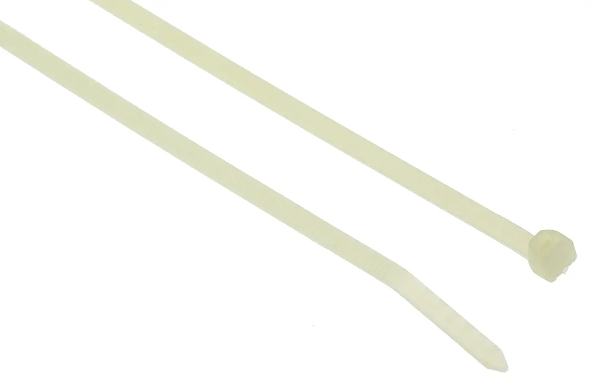 Produktfoto 1 von HellermannTyton T80L Nylon 6.6 Kabelbinder Innen gezackt Natur 4.7 mm x 390 mm