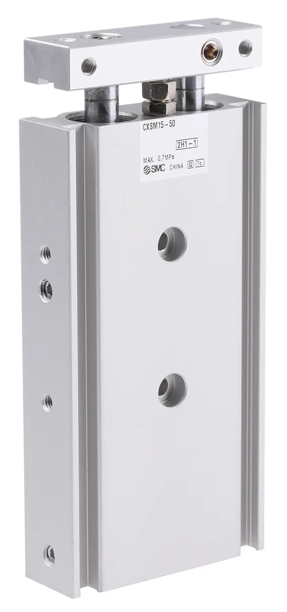 Produktfoto 1 von SMC CXSM M5 x 0,8 Pneumatik-Führungszylinder, Bohrung Ø 15mm / Hub 50mm bis 0,7 MPa
