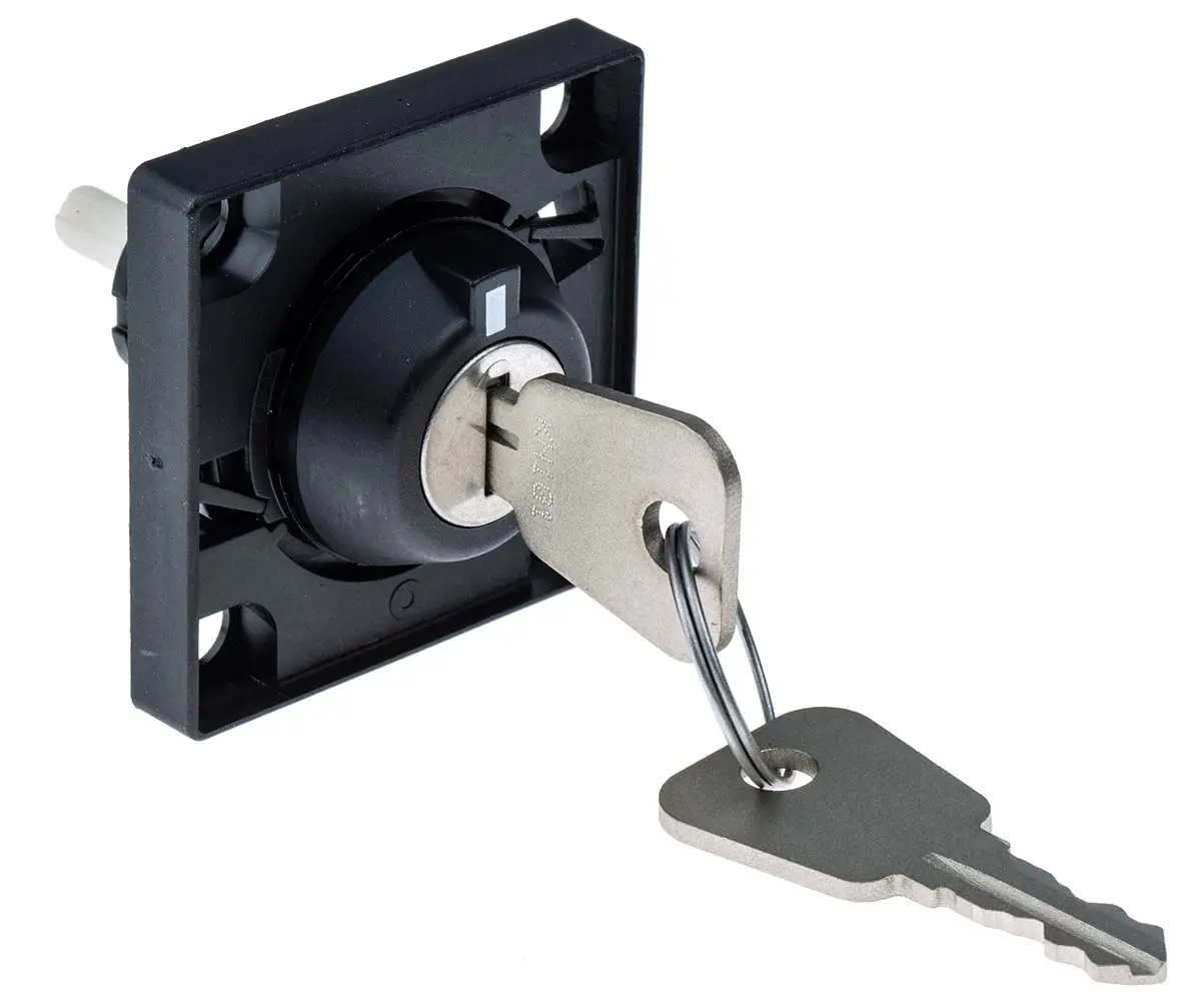 Produktfoto 1 von Kraus & Naimer Schlüsselschalterkopf Kleines Zylinderschloss, Kaba Micro Lock, Kaba 8 Schloss 1 Stufe, 2 Stufen IP42,