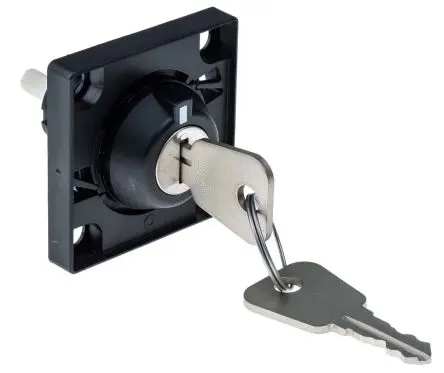 Produktfoto 1 von Kraus & Naimer Schlüsselschalterkopf Kleines Zylinderschloss, Kaba Micro Lock, Kaba 8 Schloss 1 Stufe, 2 Stufen IP42,