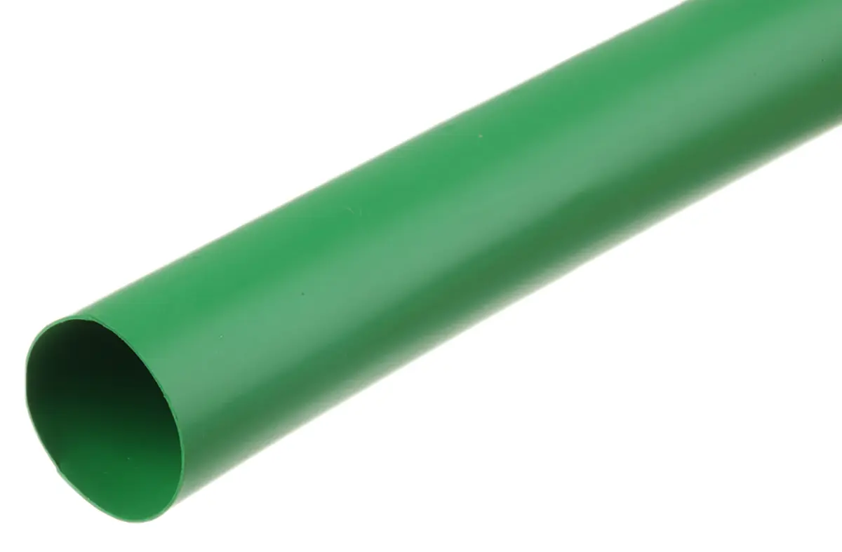 Produktfoto 1 von TE Connectivity RNF-100 Wärmeschrumpfschlauch, Polyolefin Grün, Ø 12.7 mm Schrumpfrate 2:1, Länge 1.2m