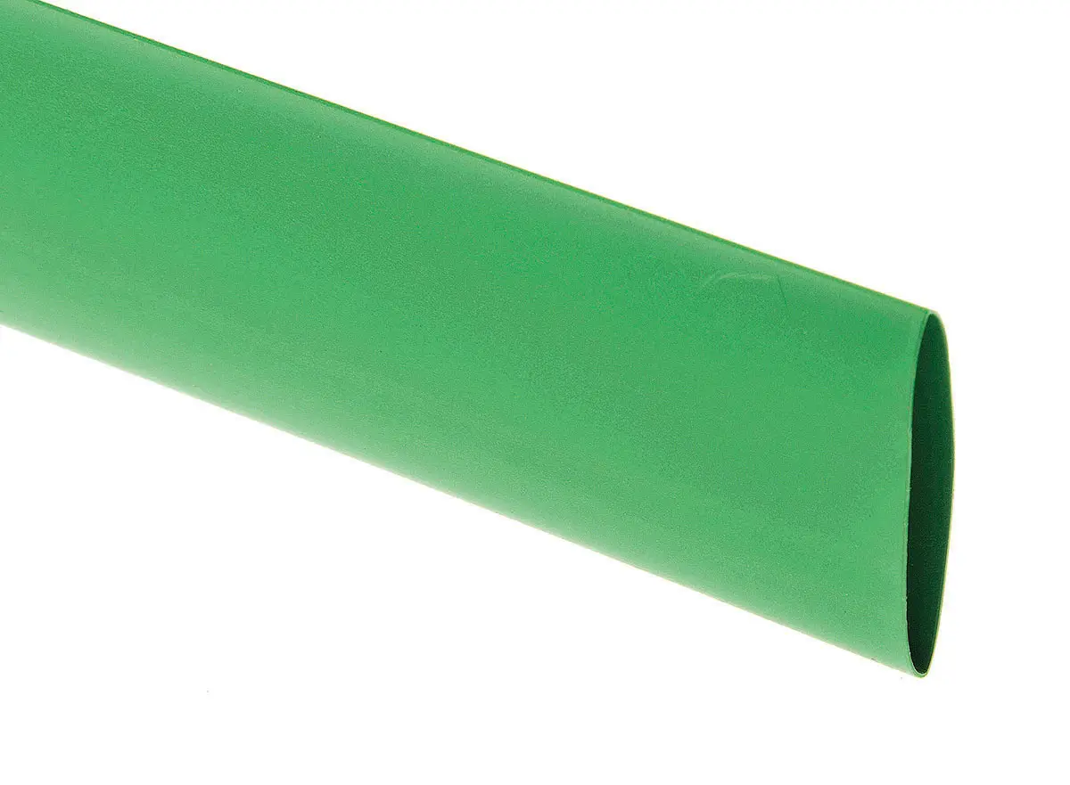 Produktfoto 1 von TE Connectivity RNF-100 Wärmeschrumpfschlauch, Polyolefin Grün, Ø 19 mm Schrumpfrate 2:1, Länge 1.2m