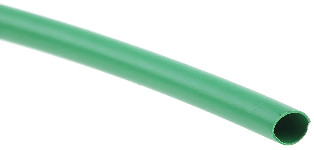 Produktfoto 1 von TE Connectivity RNF-100 Wärmeschrumpfschlauch, Polyolefin Grün, Ø 3.2 mm Schrumpfrate 2:1, Länge 1.2m