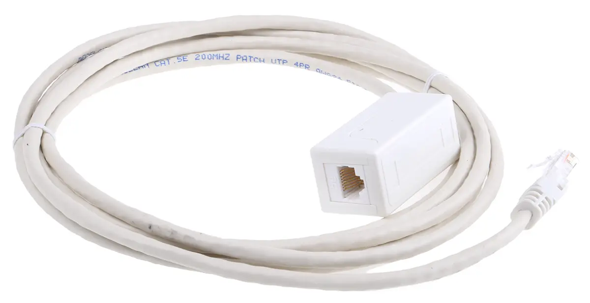 Produktfoto 1 von Decelect SPE Cat.5 Ethernet-Kabel, 3 m, Grau Ungeschirmt, Polyvinylchlorid