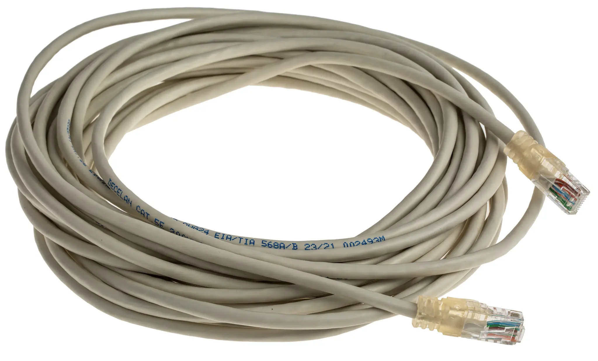 Produktfoto 1 von Decelect DECELAN Cat.5 Ethernet-Kabel, 10 m, Grau 8 Ungeschirmt Ungeschirmt, Polyvinylchlorid