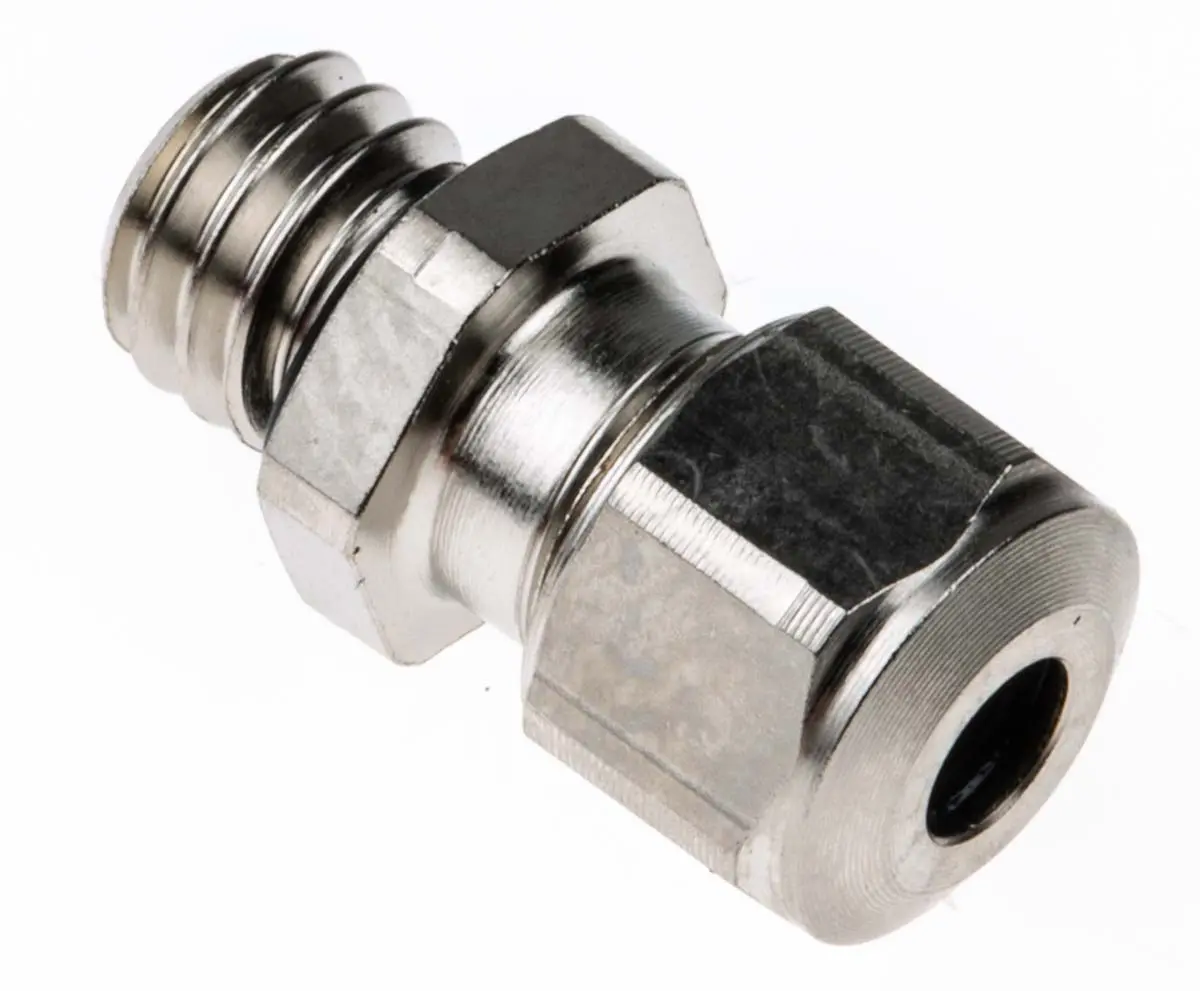 Produktfoto 1 von SES Sterling A1 Kabelverschraubung, M6 Messing vernickelt Metallisch 2.5 mm/ 3 mm, IP68, IP69K