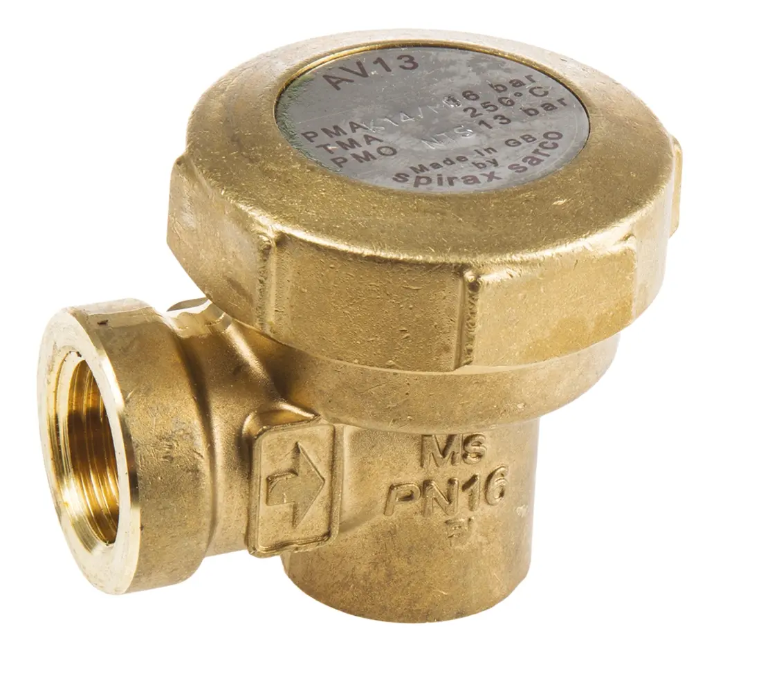 Produktfoto 1 von Spirax Sarco Messing Entlüftungsventil 1/2 in 13 bar, H 62 mm