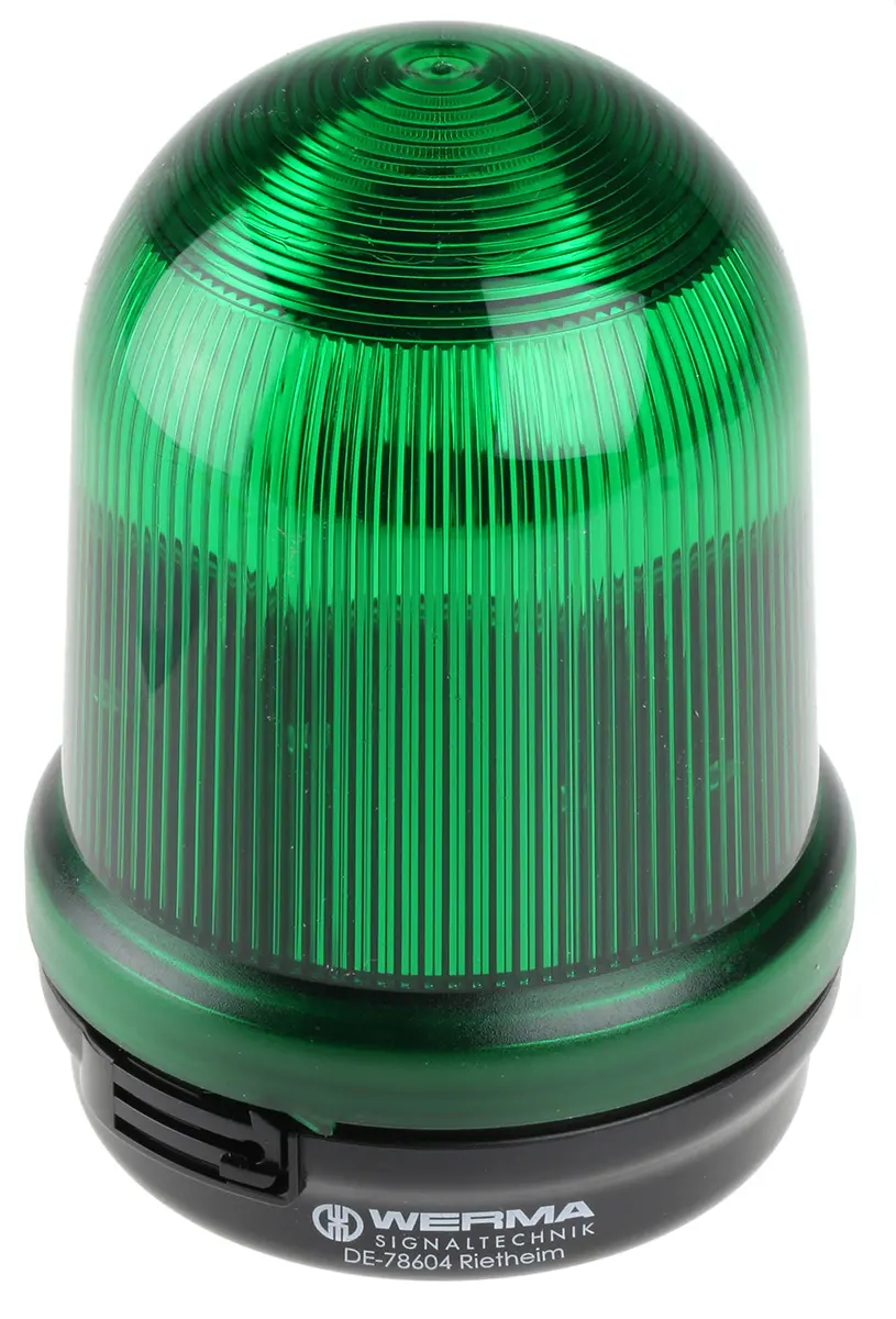 Produktfoto 1 von Werma BM 826 Glühlampe Dauer Signalleuchte Grün, 12 → 240 V ac/dc, Ø 98mm x 200mm