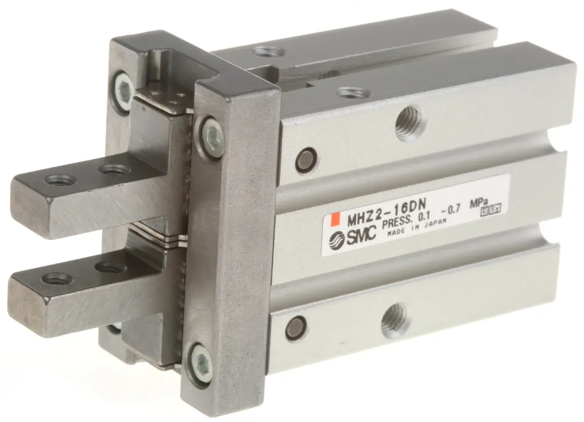 Produktfoto 1 von SMC MHZ2 Pneumatikgreifer, Doppeltwirkend-Ausführung, 2 Greifarme, Parallel, 0.7 Mpa max. M5 x 0.8