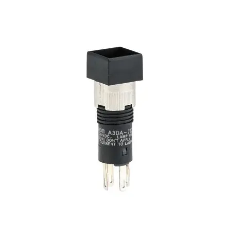 Produktfoto 1 von Omron A3d Druckschalter Grün, Rot, Weiß, Gelb Beleuchtet Rastend Panel Ø 8 mm, SPST / 100mA 30 V dc 24 V ac, IP40
