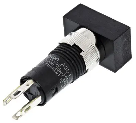 Produktfoto 1 von Omron A3d Druckschalter Grün, Rot, Weiß, Gelb Beleuchtet Rastend Panel Ø 8 mm, SPST / 100mA 30 V dc 24 V ac, IP40