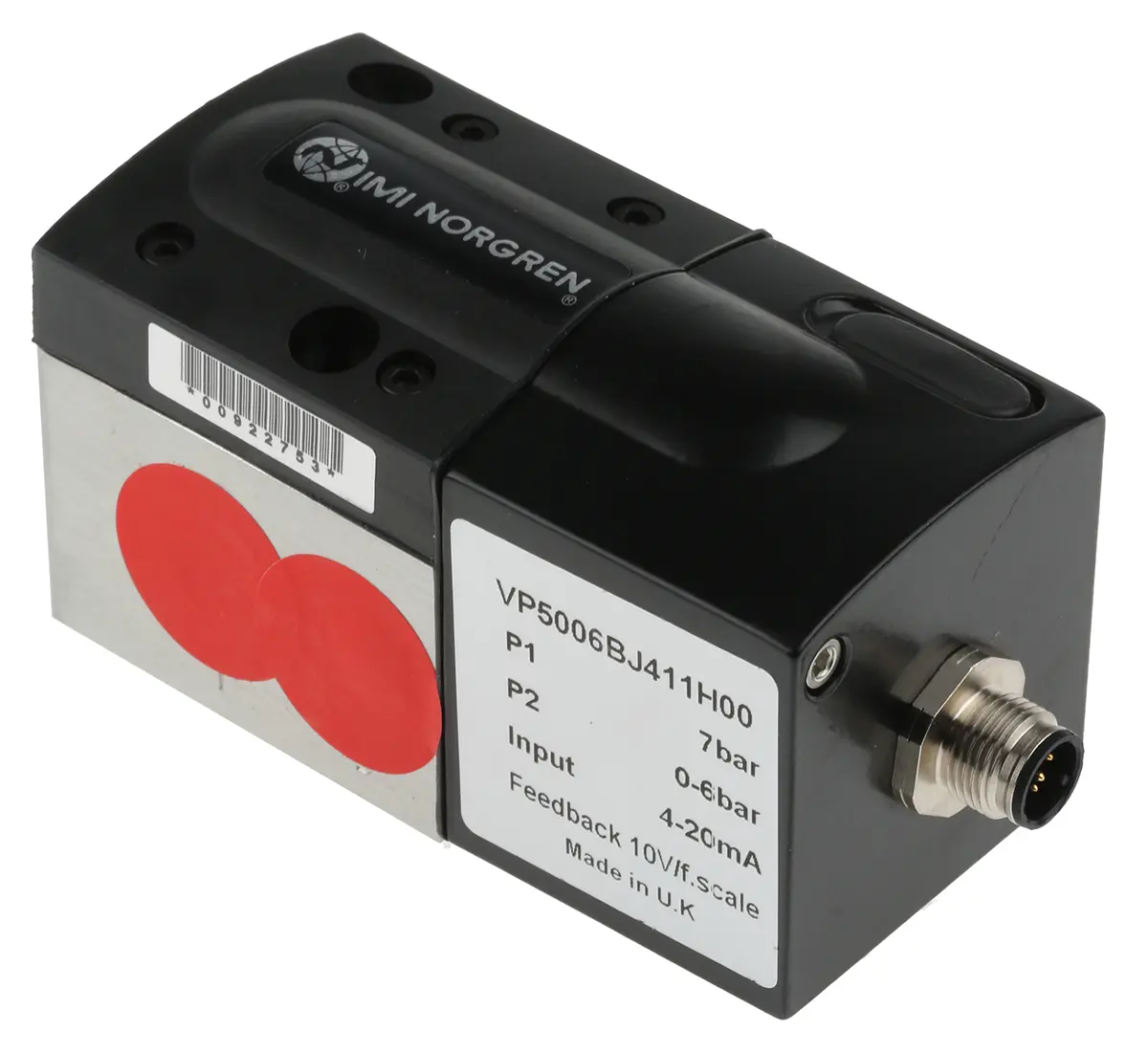 Produktfoto 1 von Norgren VP50 Pneumatik-Magnetventil 3/2 Verteiler G1/4, Pneumatisch/Feder-betätigt 24V dc