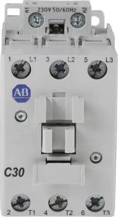 Produktfoto 1 von Allen Bradley 100C Schütz 230V ac-Spule, 3-polig, 690V ac / 30 A 230V ac 15 kW 3 Schließer Motorsteuerung, Umkehrend