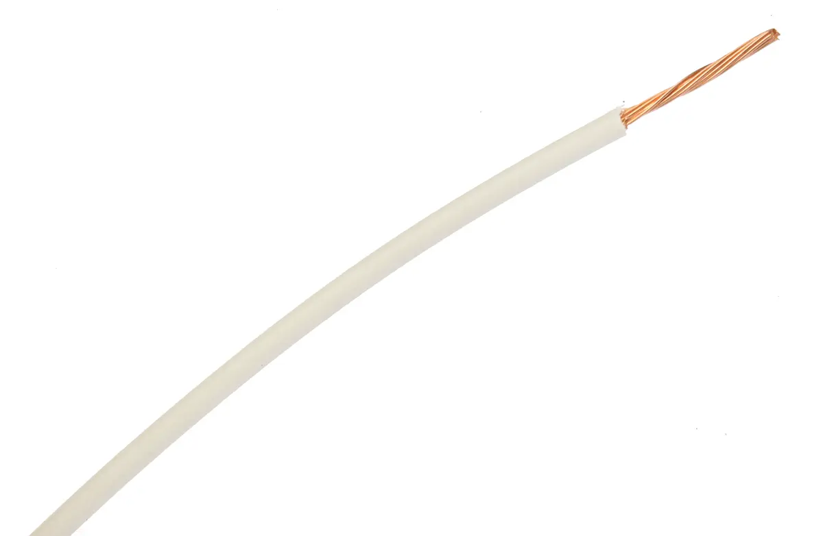 Produktfoto 1 von TE Connectivity Automotive Kabel 1.1 mm² 100m Weiß Ø 2mm 19/0,26 mm Litzen