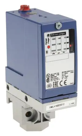 Produktfoto 1 von Telemecanique Sensors XMLA Differenzial Drucksensor 10 bar, Relais 160 bar, für Hydraulikflüssigkeit