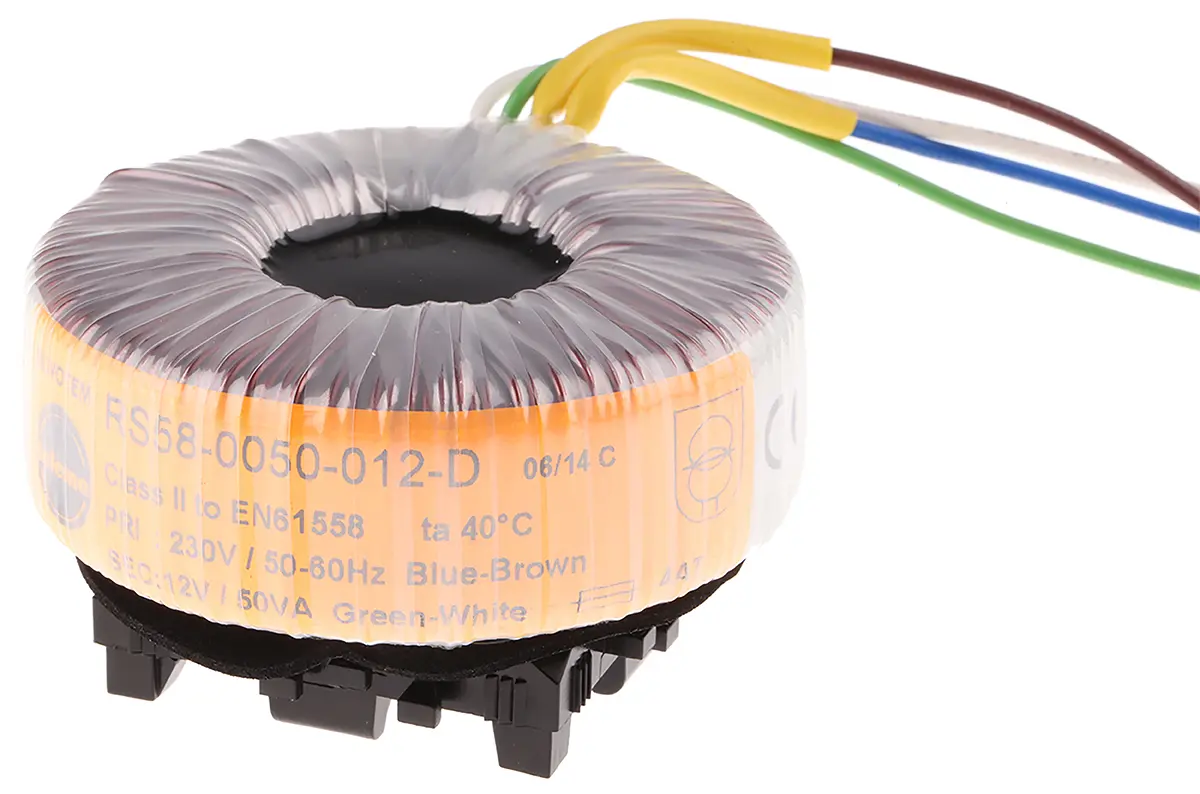 Produktfoto 1 von Nuvotem Talema Ringkerntransformator, Primär 230 V ac / Sekundär 12 V ac 1  Ausg. 50 VA, 4.167 A 628 g