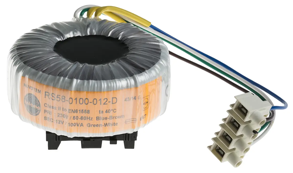 Produktfoto 1 von Nuvotem Talema Ringkerntransformator, Primär 230 V ac / Sekundär 230 V ac 1  Ausg. 800 VA, 41.667 A 6 kg