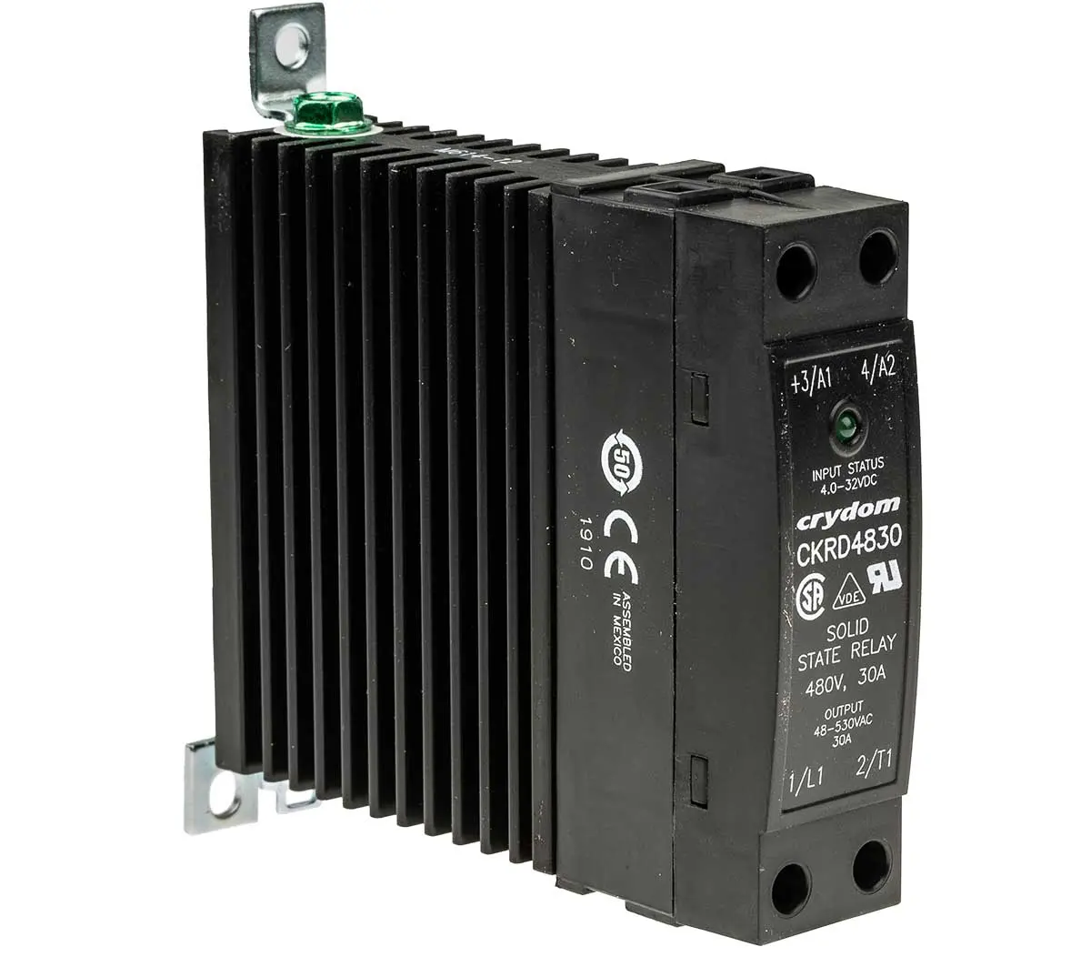 Produktfoto 1 von Sensata Crydom CKR48 DIN-Schienen Halbleiterrelais mit Nulldurchgang 530 V AC / 30 A Effektivwert