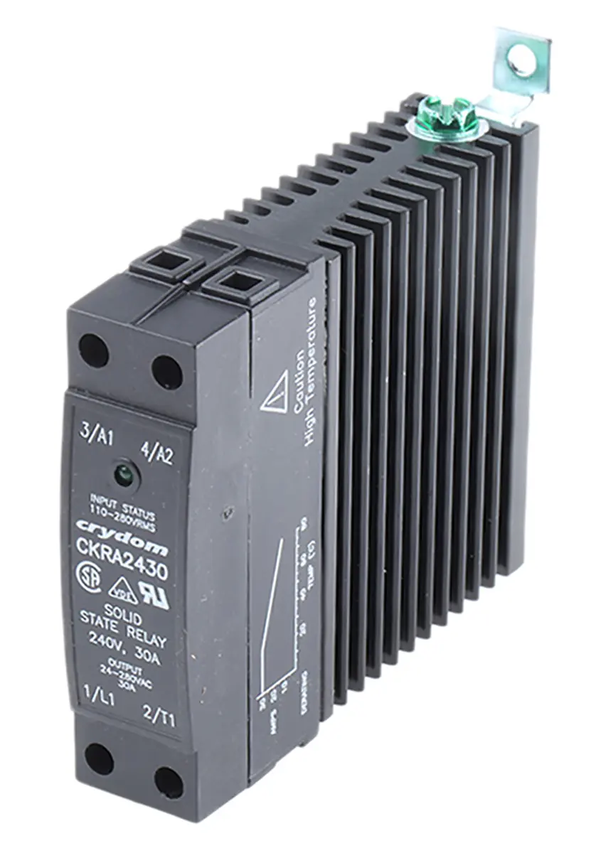 Produktfoto 1 von Sensata Crydom CKR DIN-Schienen Halbleiterrelais mit Nulldurchgang 280 Vrms / 30 A Effektivwert