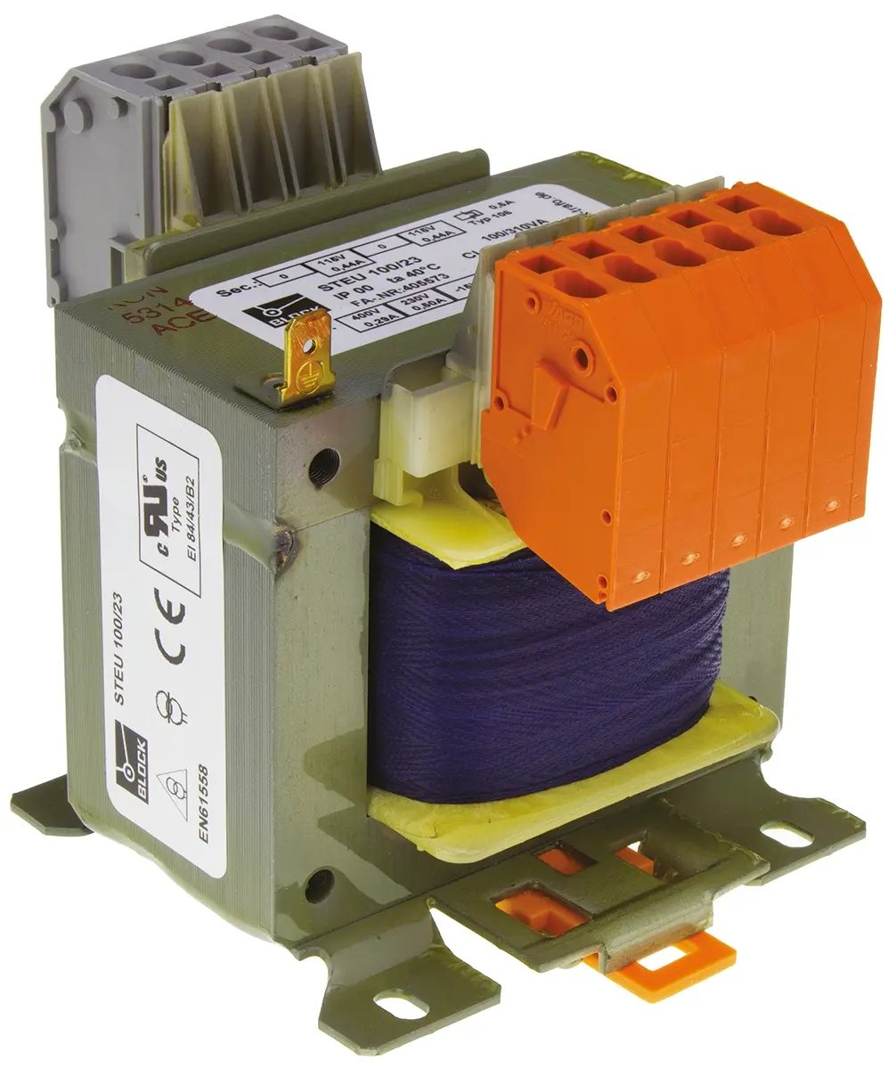 Block 100 VA Chassis-Montage-Transformator 230 V, 400 V ac 2 x 115 V ac 2-Ausg.
