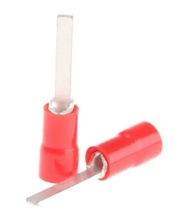 Cembre Kabelschuh Flachstift, Isoliert 22 AWG, Rot, L. 13.2 mm 16 AWG, D. 0.04 mm