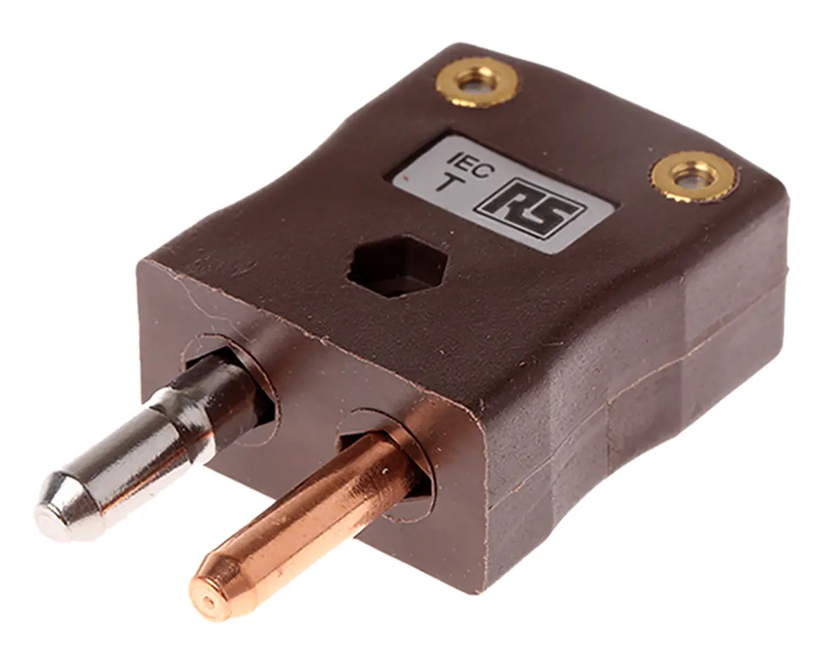 Produktfoto 1 von RS PRO Standardgröße Thermoelement-Steckverbinder Stecker für Thermoelement Typ T