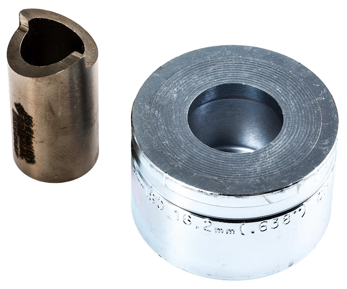 Produktfoto 1 von Greenlee Stempel- und Matrizensatz, 3.5 mm, Fibreglass and Plastic, Mild Steel: 3.5 mm, Stainless Steel: 3.5 mm, 1, 16.2