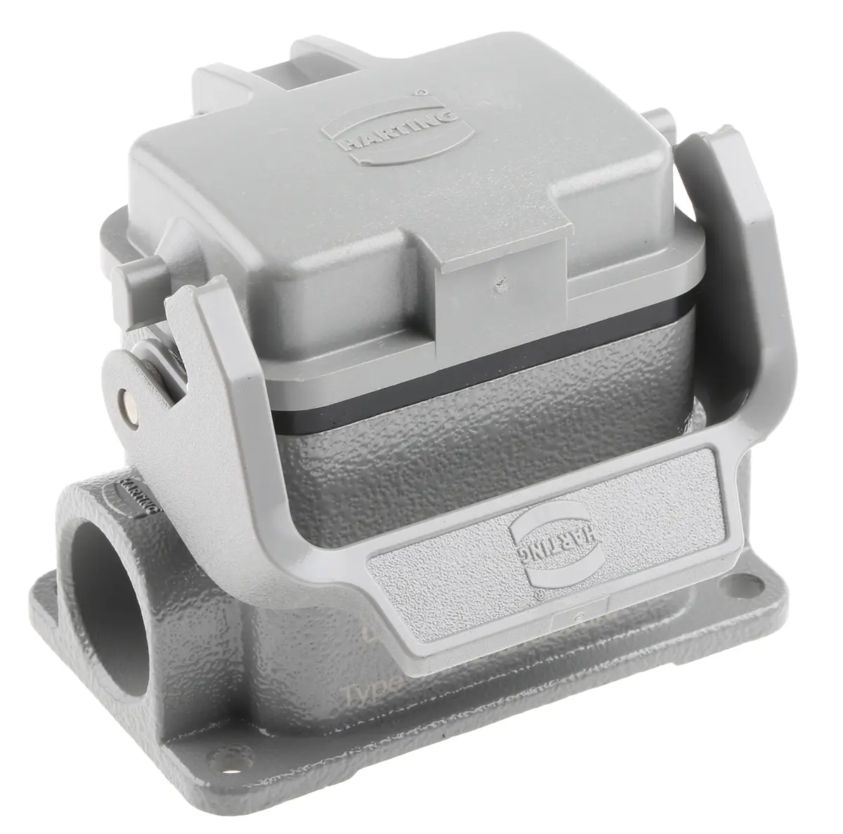 Produktfoto 1 von HARTING Han B Gehäuse für robusten Stromversorgungsstecker 1 Hebel 1, Oberfläche 6B Steckverbindergehäuse, IP65