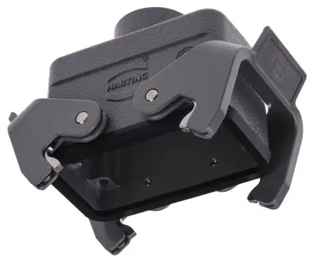 HARTING Han B Kappe für robusten Stromversorgungsstecker 2 Hebel 2, Kabel 10B Steckverbinderkappe, IP65
