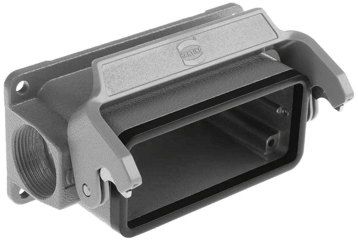 Produktfoto 1 von HARTING Han B Gehäuse für robusten Stromversorgungsstecker 1 Hebel 1, Oberfläche 16B Steckverbindergehäuse, IP65