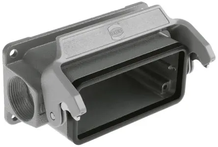 Produktfoto 1 von HARTING Han B Gehäuse für robusten Stromversorgungsstecker 1 Hebel 1, Oberfläche 16B Steckverbindergehäuse, IP65