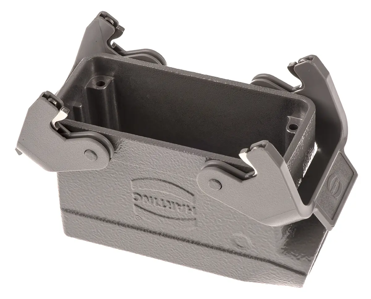 Produktfoto 1 von HARTING Han B Kappe für robusten Stromversorgungsstecker 2 Hebel 2 16B Steckverbinderkappe, IP65