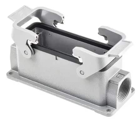 HARTING Han B Gehäuse für robusten Stromversorgungsstecker 2 Hebel 2, Oberfläche 24B Steckverbindergehäuse, IP65