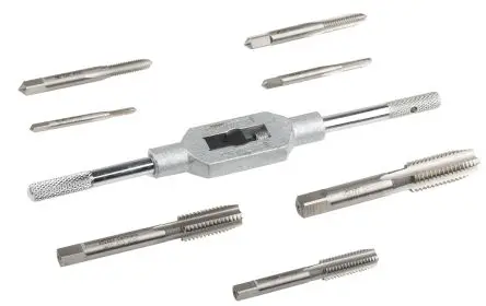 Produktfoto 1 von RS PRO Gewindebohrer Satz HSS Hand, Metrisch Gewindebohrer Satz, 8-teilig M12