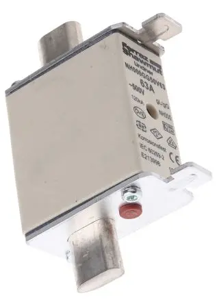 Produktfoto 1 von Mersen NH-Sicherung NH000, 500V ac / 63A, gG DIN, IEC