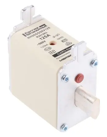 Produktfoto 1 von Mersen NH-Sicherung NH00, 500V ac / 125A, gG DIN, IEC