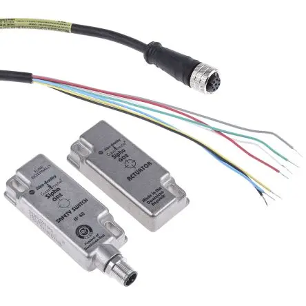 Produktfoto 1 von Guardmaster 440N Magnetisch Anschluss Berührungsloser Sicherheitsschalter 300V dc aus Kunststoff, 1 Schließer/1 Öffner /