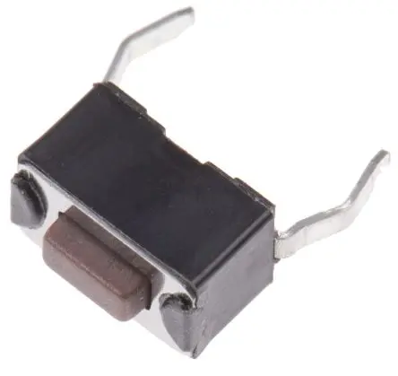 APEM Taster SPST, Durchsteckmontage 50mA Tastend Braun Leiterplattenmontage B. 3.5mm L. 6 mm