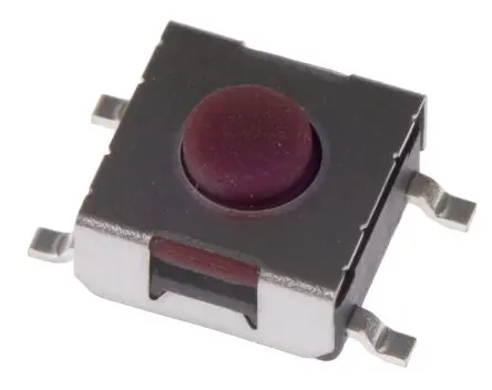 Produktfoto 1 von APEM Taster 1-poliger Schließer - Schließer Taste, SMD 50mA Tastend 9 mm Braun Oberfläche B. 6.3mm L. 6.2 mm