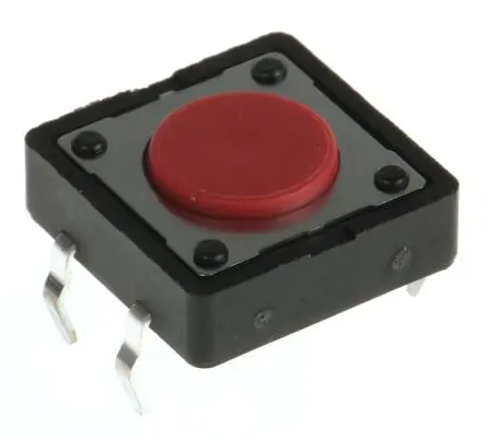 Produktfoto 1 von APEM Taster SPST Taste, Lot 50mA Tastend 0 mm Rot Oberfläche B. 12mm L. 12 mm