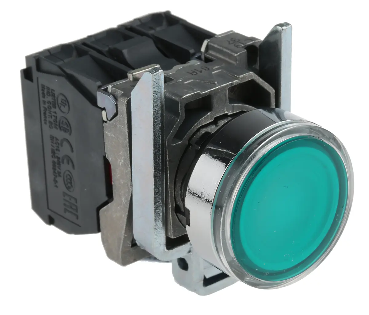 Produktfoto 1 von Schneider Electric Harmony XB4 Druckschalter Grün Beleuchtet Federrückstellung Panel Ø 22 mm, 1-poliger Umschalter / 6
