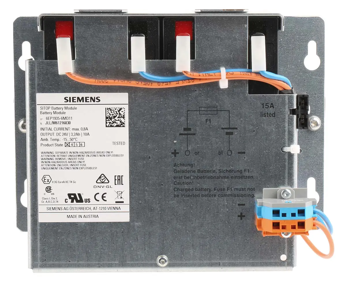 Produktfoto 1 von Siemens Abgedichteter Bleiakku, 24V / 3.2Ah, Schraub-Anschluss, 151 x 190 x 82mm