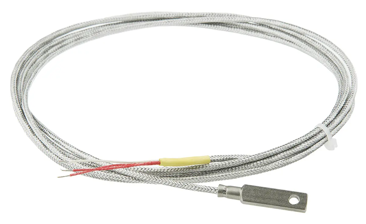 Produktfoto 1 von Electrotherm PT100 M4 Widerstandsthermometer Ø M4 x 40mm, -50°C → +400°C, 2.5m Leitung