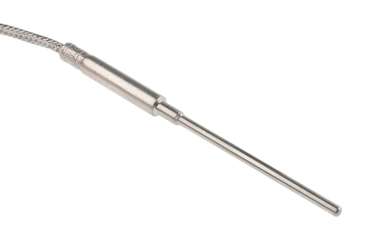 Produktfoto 1 von Electrotherm PT100 Sensorelement Widerstandsthermometer Ø 3mm x 50mm, -50°C → +400°C, 2.5m Leitung